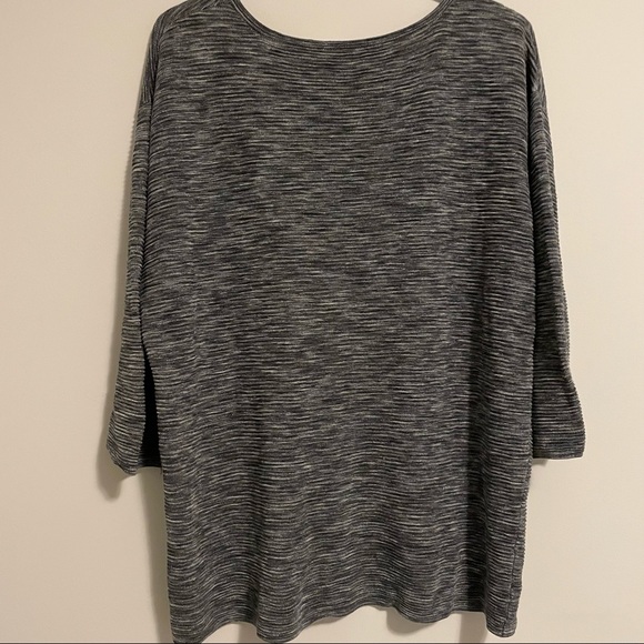 Aritzia Wilfred Gray Blanchard 3/4 sleeve Texture Sweater Large - Picture 3 of 3